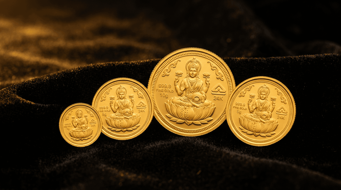 24K Gold Lakshmi Coins